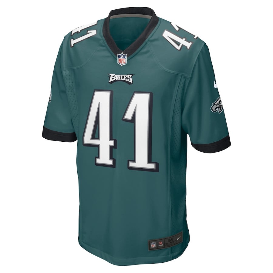 Alternative view of Nicholas Morrow 41 Philadelphia Eagles Men Game Jersey - Midnight Green JS9311 nicesnker