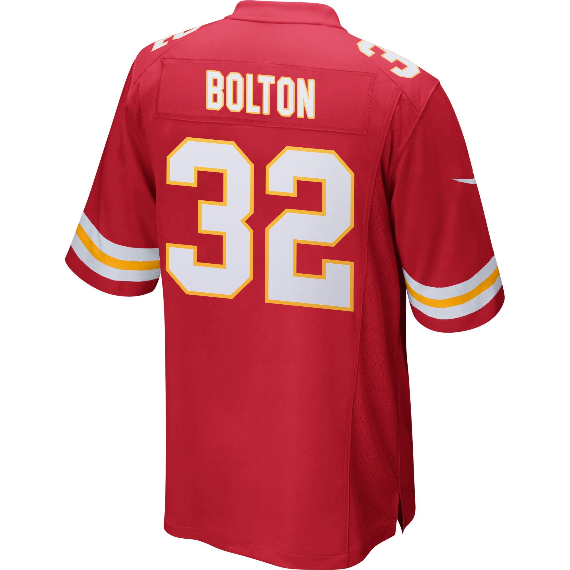 Alternative view of Nick Bolton 32 Kansas City Chiefs Super Bowl LIX Champions Patch 'New Orleans - Where Passion Ignites' EMBROIDERED Game Men Jersey - Red JS7968 nicesnker