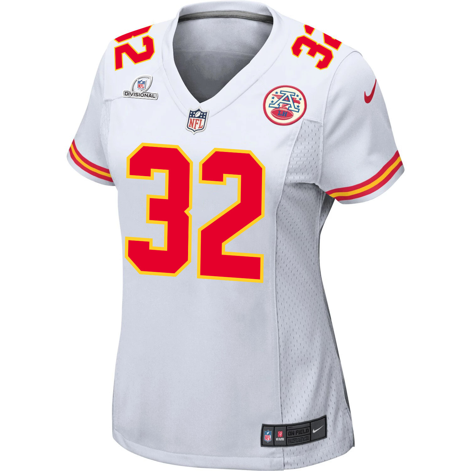 Alternative view of Nick Bolton 32 Kansas City Chiefs Super Bowl LVIII Patch Game Women Jersey - White JS1618 nicesnker