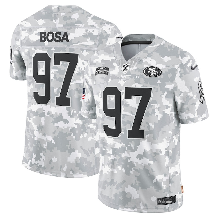 Nick Bosa 97 San Francisco 49ers 2024 Salute to Service Limited Men Jersey - Arctic Camo JS4430 nicesnker
