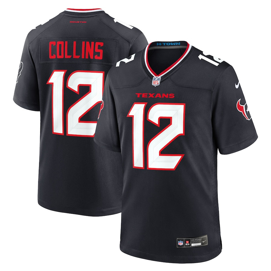 Nico Collins 12 Houston Texans Game Men Jersey - Navy JS1854 nicesnker