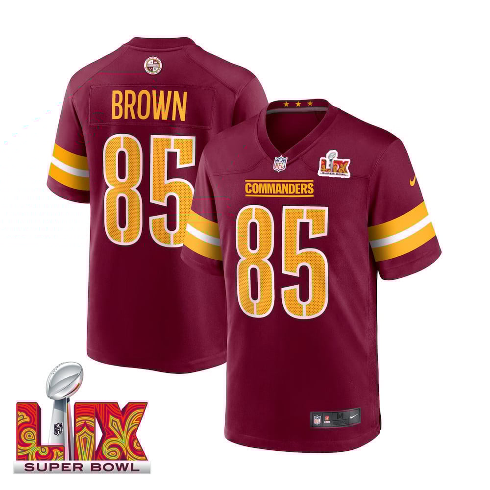 Noah Brown #85 Washington Commanders Super Bowl LIX Jersey - Men's - Burgundy JS5260 nicesnker