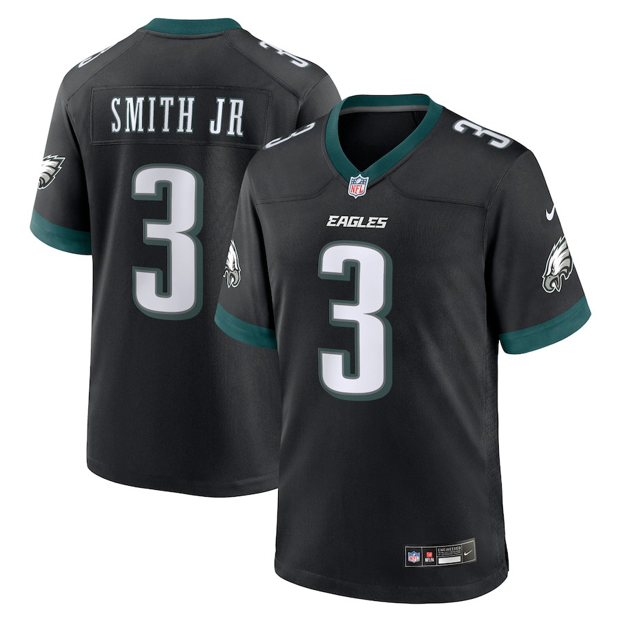 Nolan Smith 3 Philadelphia Eagles Alternate Game Men Jersey - Black JS5822 nicesnker