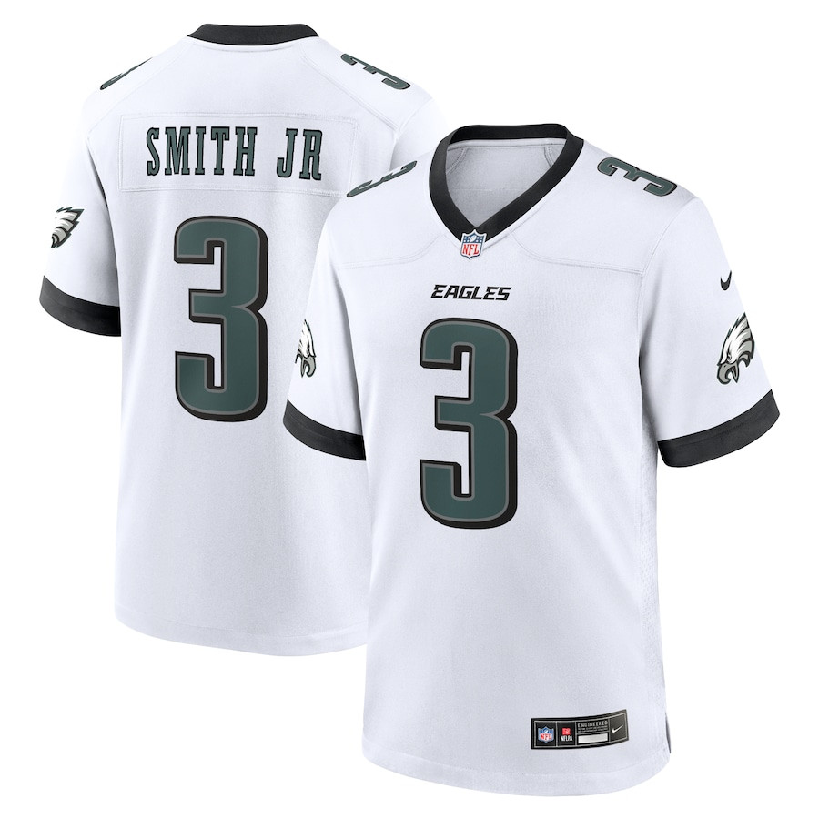 Nolan Smith 3 Philadelphia Eagles Game Men Jersey - White JS5691 nicesnker
