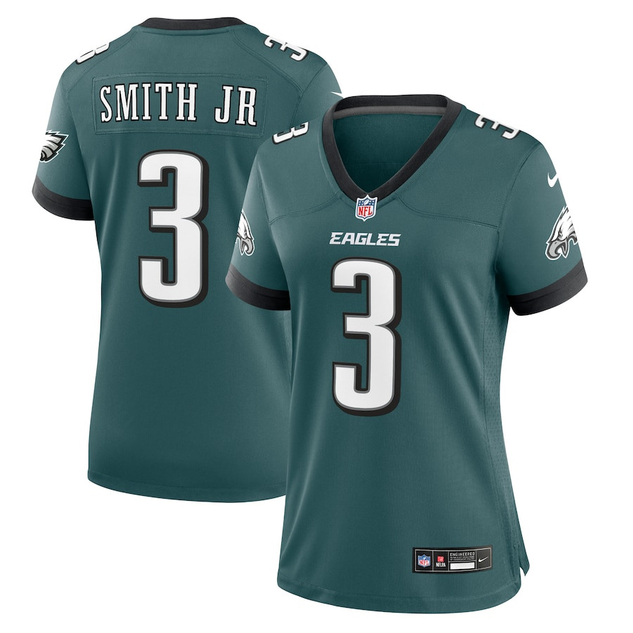 Nolan Smith 3 Philadelphia Eagles Women's Team Game Jersey - Midnight Green JS1135 nicesnker