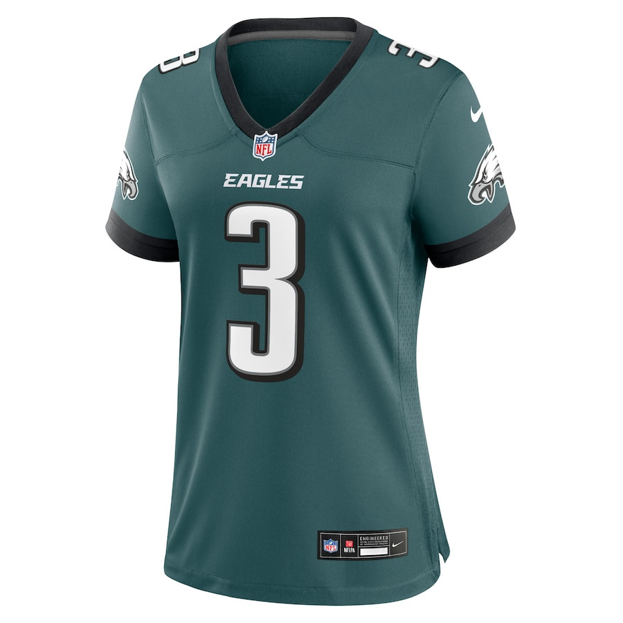 Alternative view of Nolan Smith 3 Philadelphia Eagles Women's Team Game Jersey - Midnight Green JS1135 nicesnker