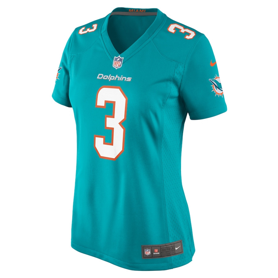Alternative view of Odell Beckham Jr. 3 Miami Dolphins Women's Game Jersey - Aqua JS9385 nicesnker