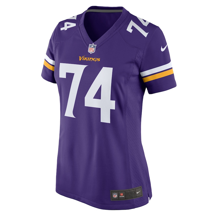 Alternative view of Oli Udoh 74 Minnesota Vikings Women Game Jersey - Purple JS6389 nicesnker