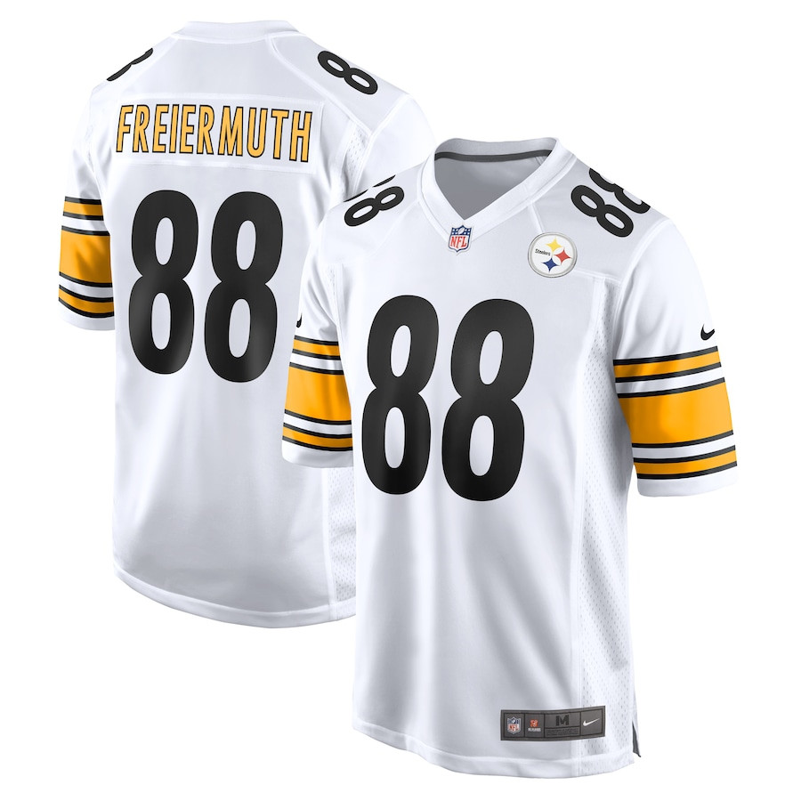 Pat Freiermuth 88 Pittsburgh Steelers Men Game Jersey - White JS8911 nicesnker