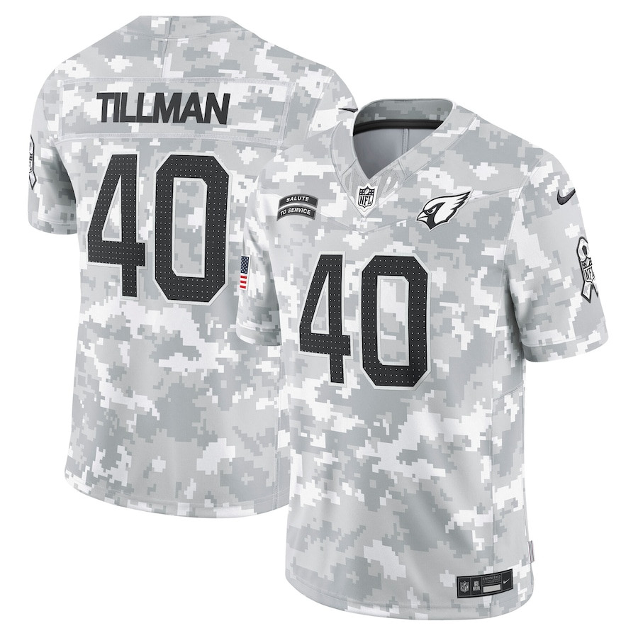 Pat Tillman 40 Arizona Cardinals 2024 Salute to Service Retired Player Limited Men Jersey - Arctic Camo JS1986 nicesnker