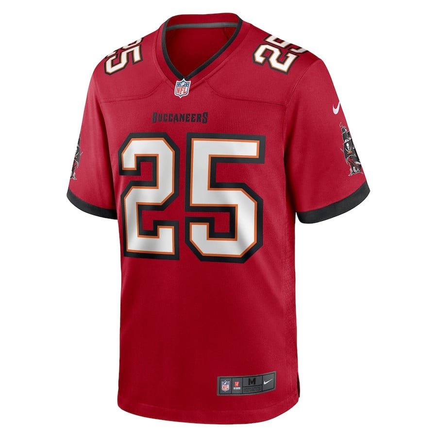 Alternative view of Patrick Laird 25 Tampa Bay Buccaneers Game Men Jersey - Red JS3451 nicesnker