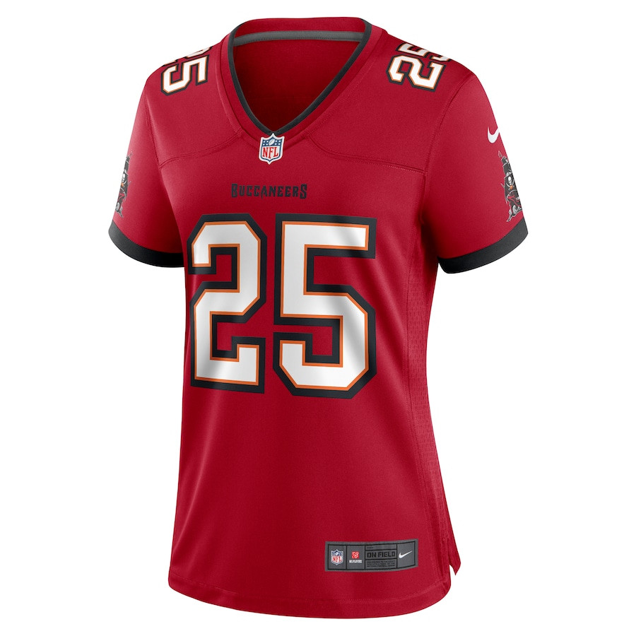 Alternative view of Patrick Laird 25 Tampa Bay Buccaneers Women Game Jersey - Red JS1519 nicesnker