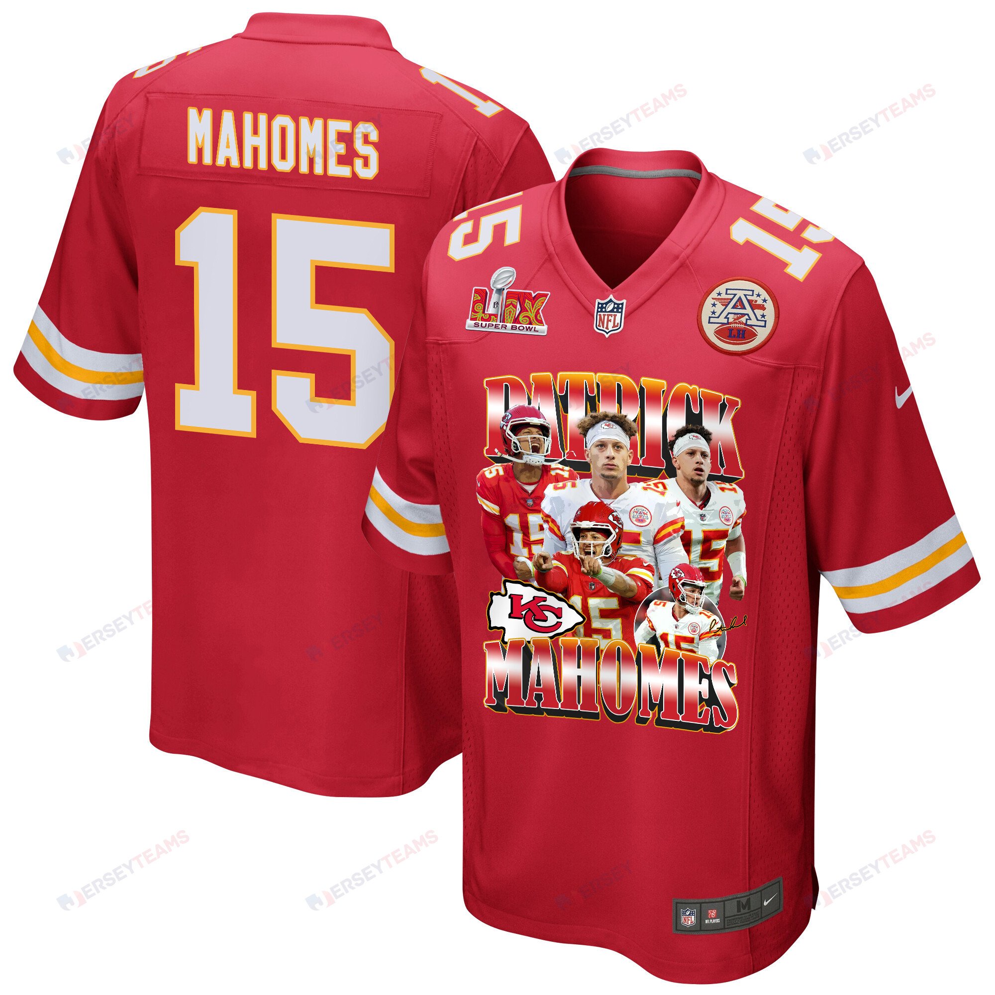 Patrick Mahomes 15 Kansas City Chiefs PatomicBomb Game Men Jersey - Red JS9800 nicesnker