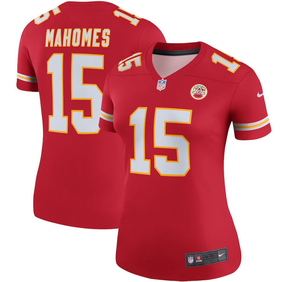 Patrick Mahomes 15 Kansas City Chiefs Women Legend Team Jersey - Red JS8995 nicesnker