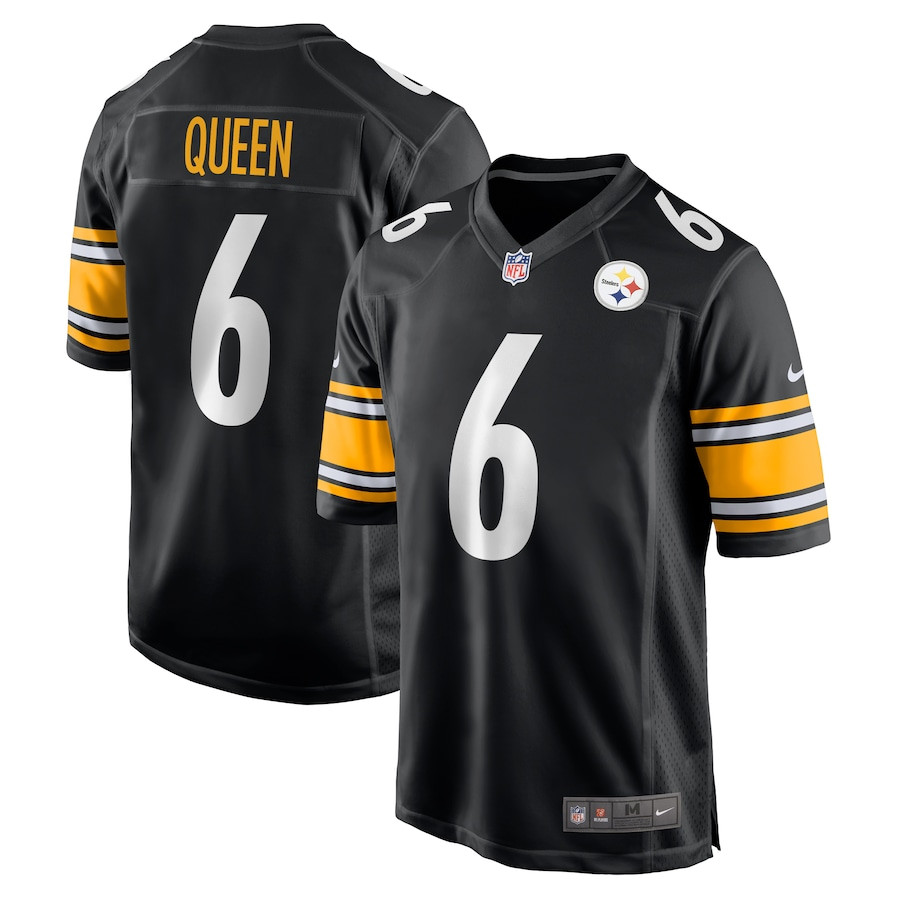Patrick Queen 6 Pittsburgh Steelers Game Men Jersey - Black JS8037 nicesnker