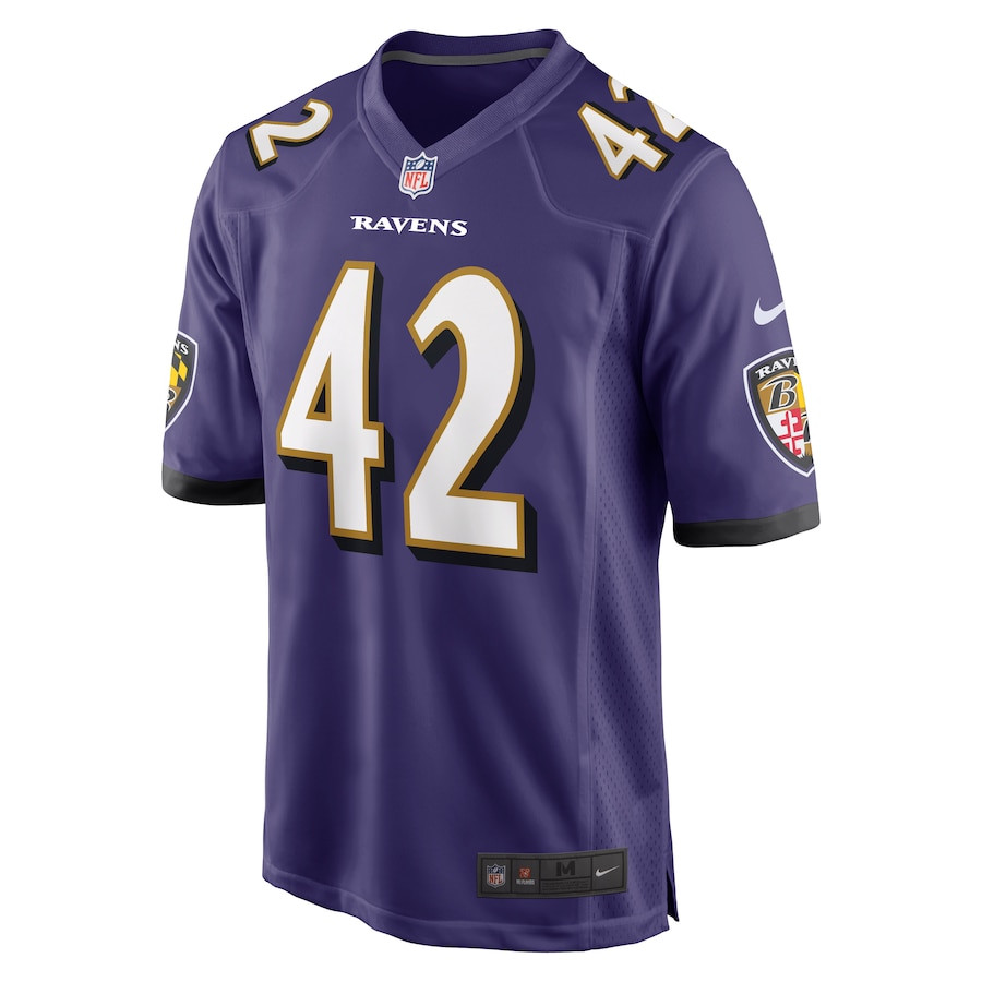 Alternative view of Patrick Ricard 42 Baltimore Ravens Men Game Jersey - Purple JS8510 nicesnker