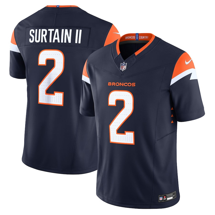 Patrick Surtain II 2 Denver Broncos Alternate Vapor F.U.S.E. Limited Men Jersey - Navy JS4174 nicesnker
