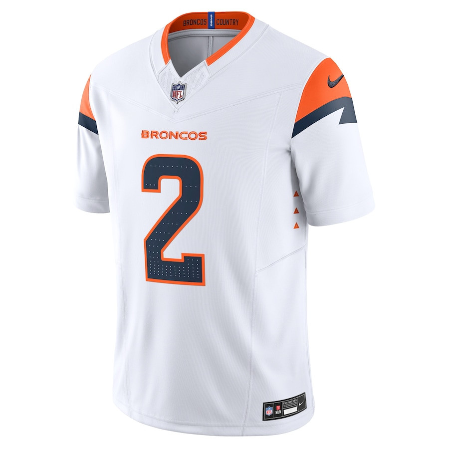 Alternative view of Patrick Surtain II 2 Denver Broncos Vapor F.U.S.E. Limited Men Jersey - White JS2546 nicesnker