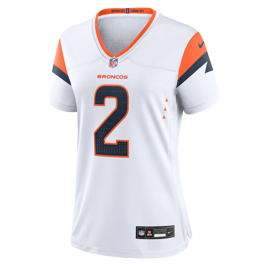 Alternative view of Patrick Surtain II 2 Denver Broncos Women Game Jersey - White JS6004 nicesnker
