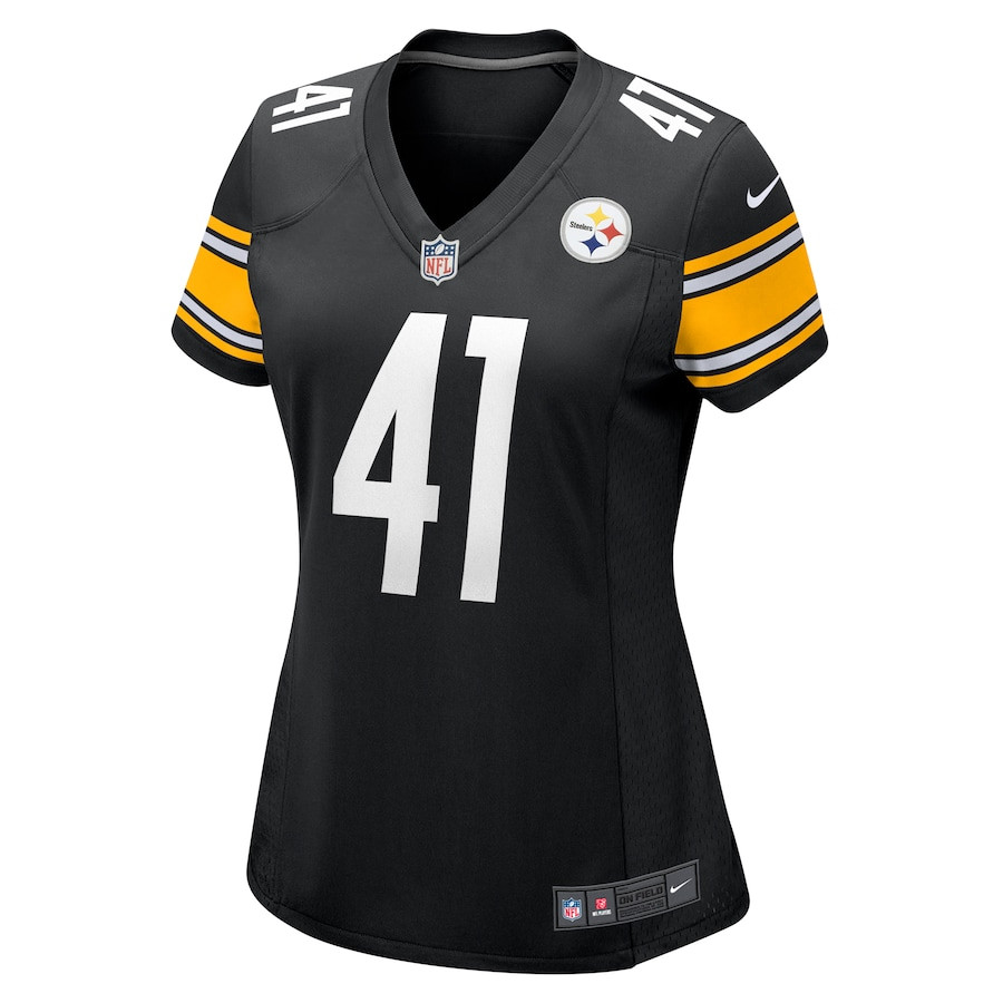 Alternative view of Payton Wilson 41 Pittsburgh Steelers Women's Game Jersey - Black JS8484 nicesnker