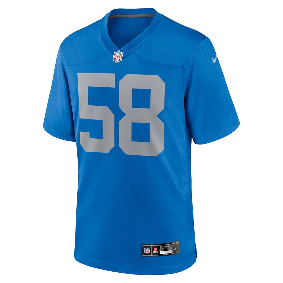 Alternative view of Penei Sewell 58 Detroit Lions Alternate Game Men Jersey - Blue JS8915 nicesnker