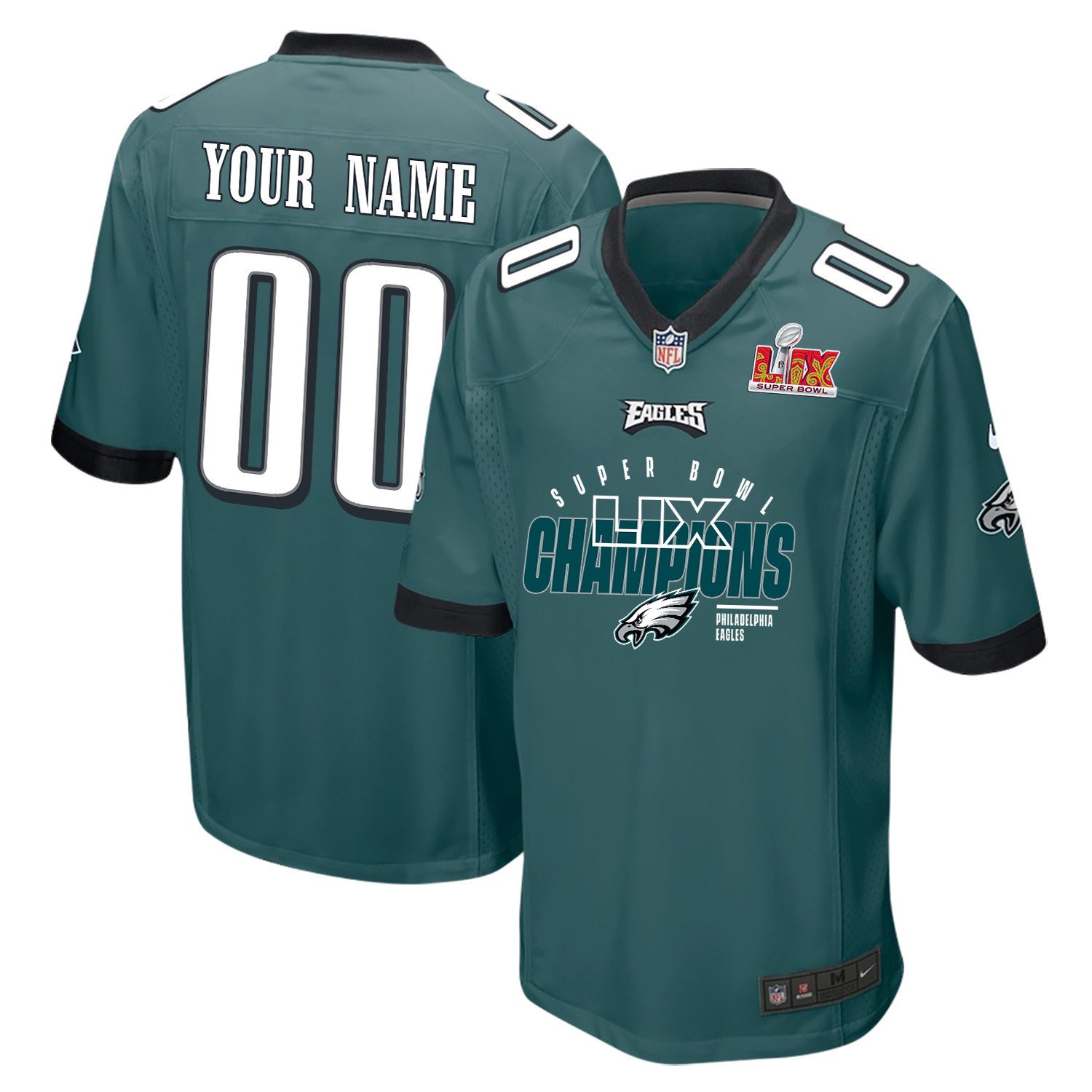 Philadelphia Eagles Super Bowl LIX Champions Legacy Iconic Victory Game Men Jersey - Midnight Green JS7926 nicesnker