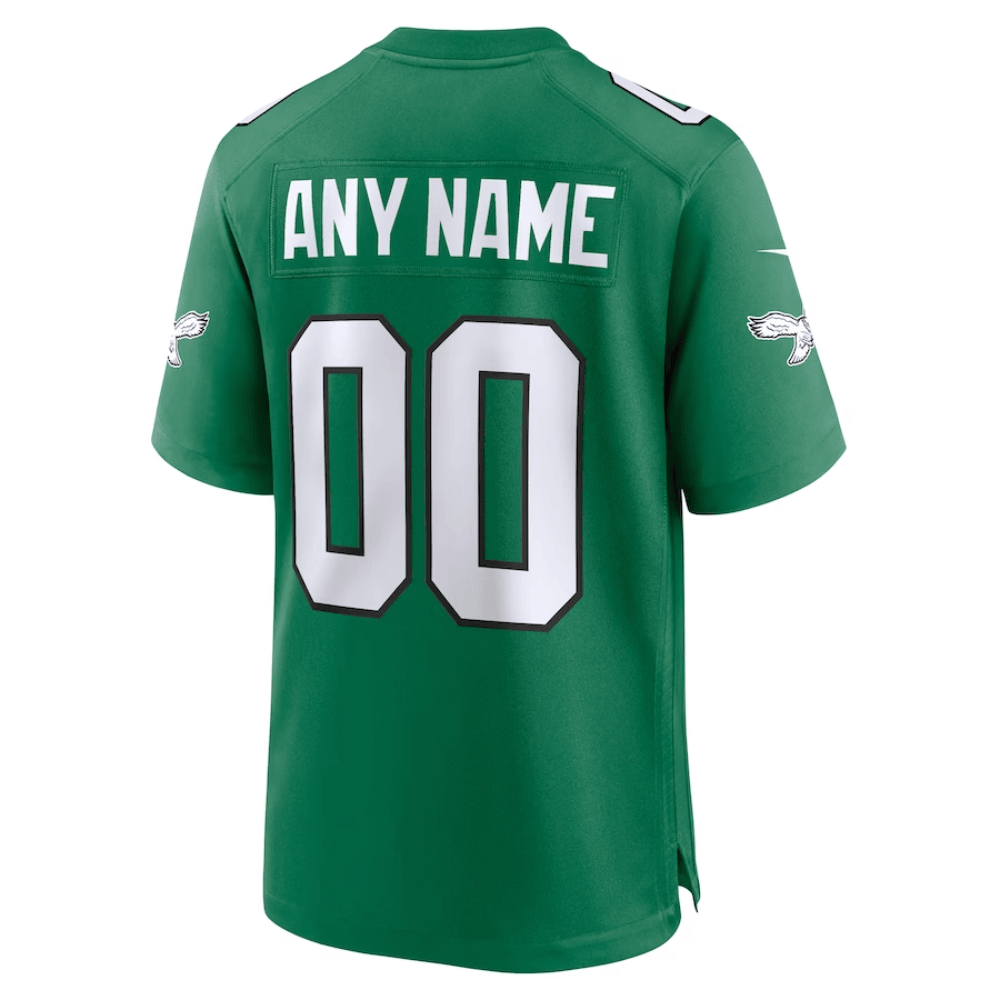 Philadelphia Eagles Super Bowl LIX Patch Alternate Game Men Custom Jersey - Kelly Green JS7208 nicesnker - Image 3