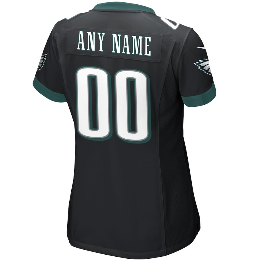 Philadelphia Eagles Women Alternate Custom Game Jersey - Black JS7767 nicesnker - Image 3