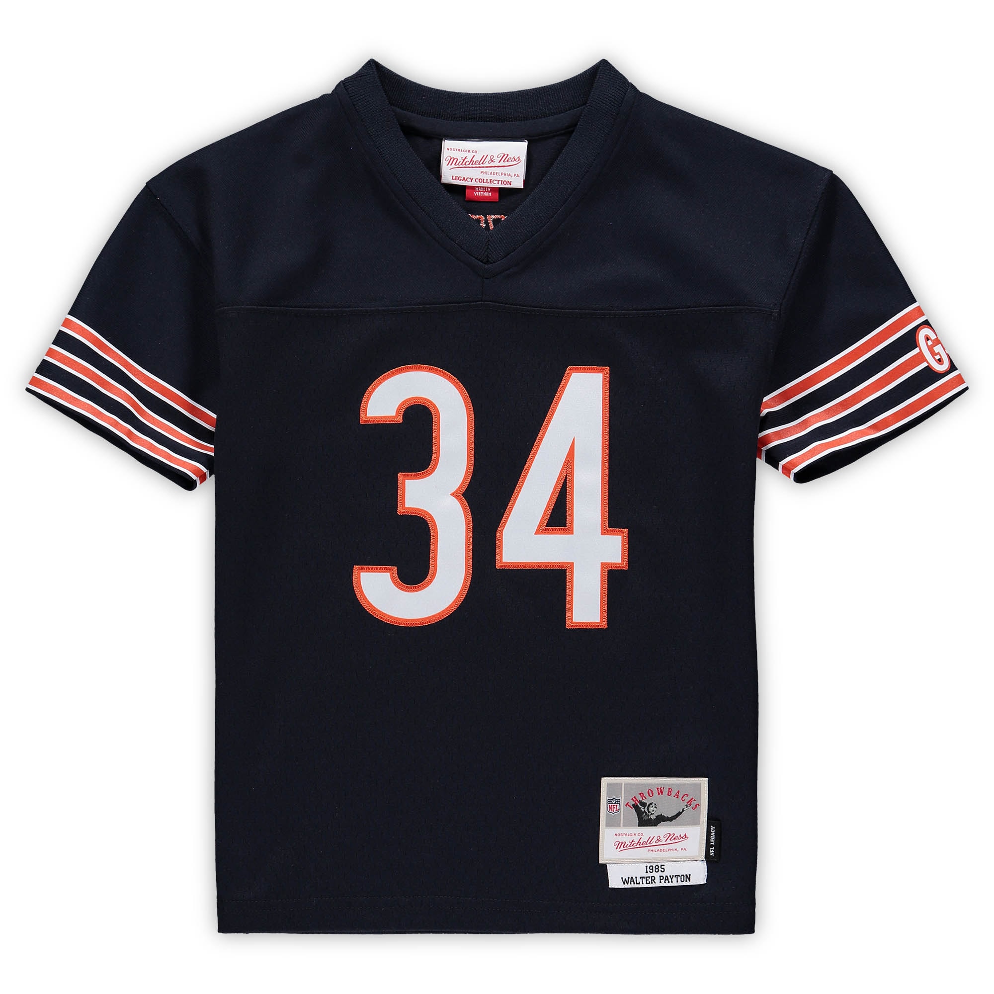 Alternative view of Preschool Chicago Bears Walter Payton Mitchell & Ness Navy Retired Legacy Jersey JS4889 nicesnker