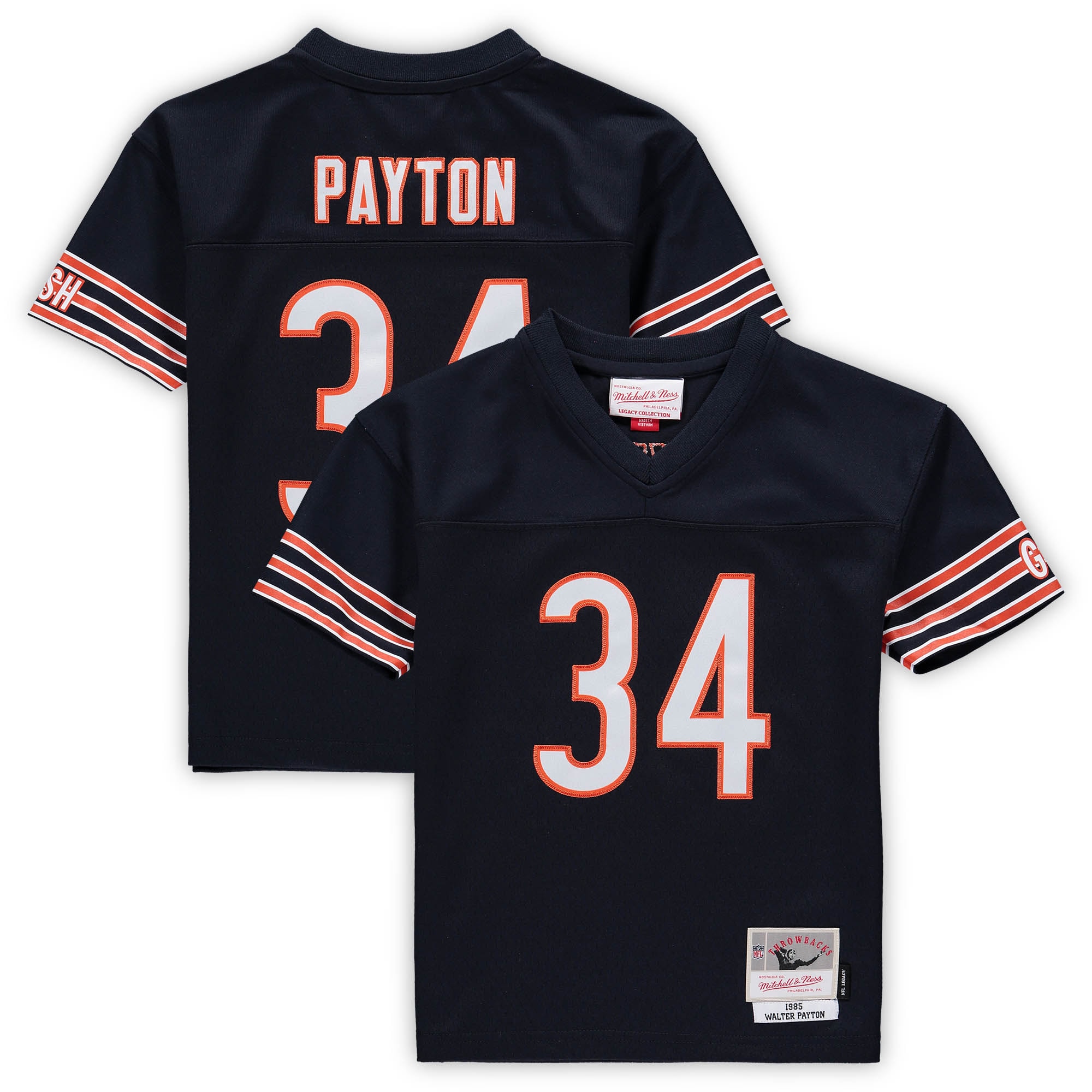 Preschool Chicago Bears Walter Payton Mitchell & Ness Navy Retired Legacy Jersey JS4889 nicesnker