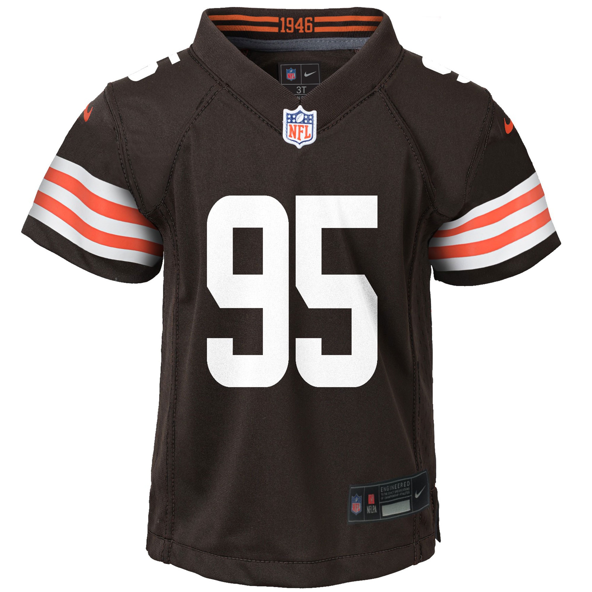 Alternative view of Preschool Cleveland Browns Myles Garrett Brown Player Game Jersey JS7889 nicesnker