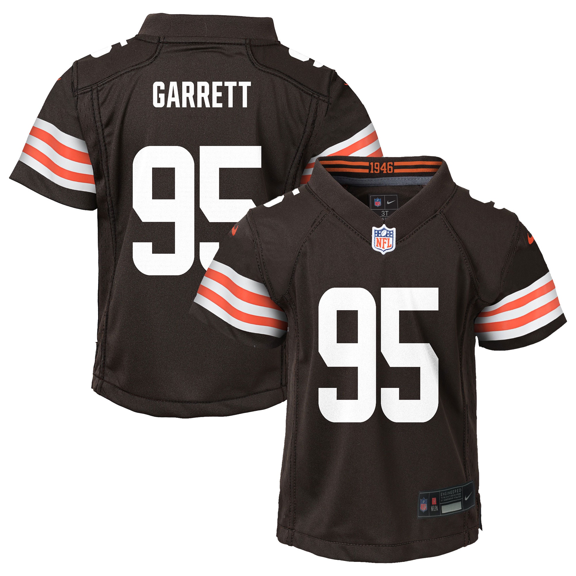 Preschool Cleveland Browns Myles Garrett Brown Player Game Jersey JS7889 nicesnker