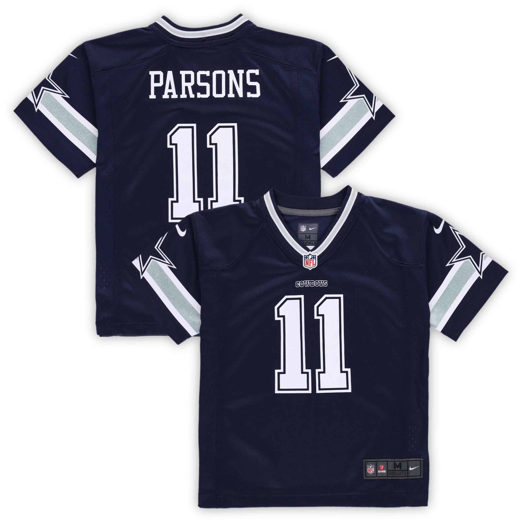 Preschool Dallas Cowboys Micah Parsons Navy Game Jersey JS4344 nicesnker