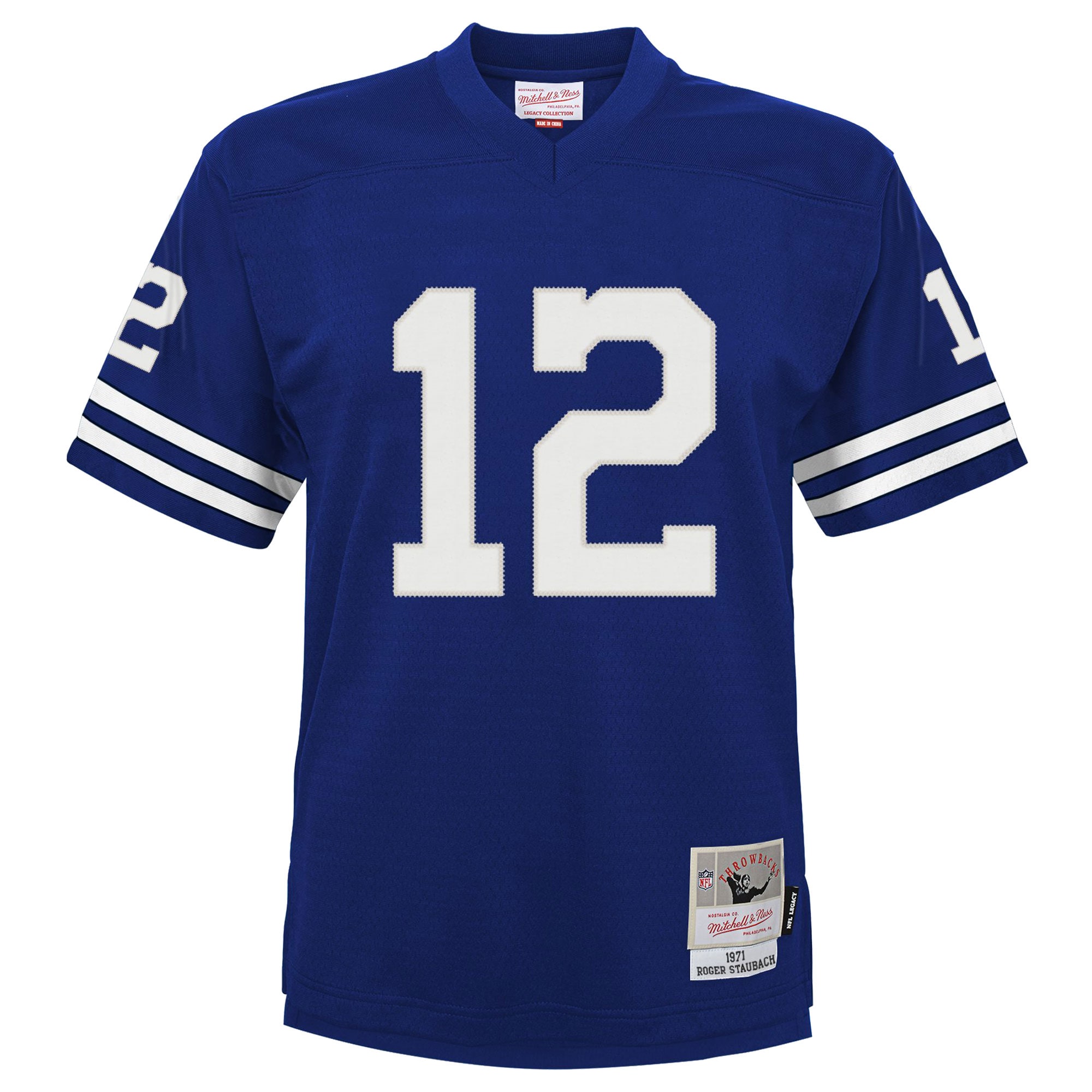 Alternative view of Preschool Dallas Cowboys Roger Staubach Mitchell & Ness Navy 1971 Retired Player Legacy Jersey JS4533 nicesnker