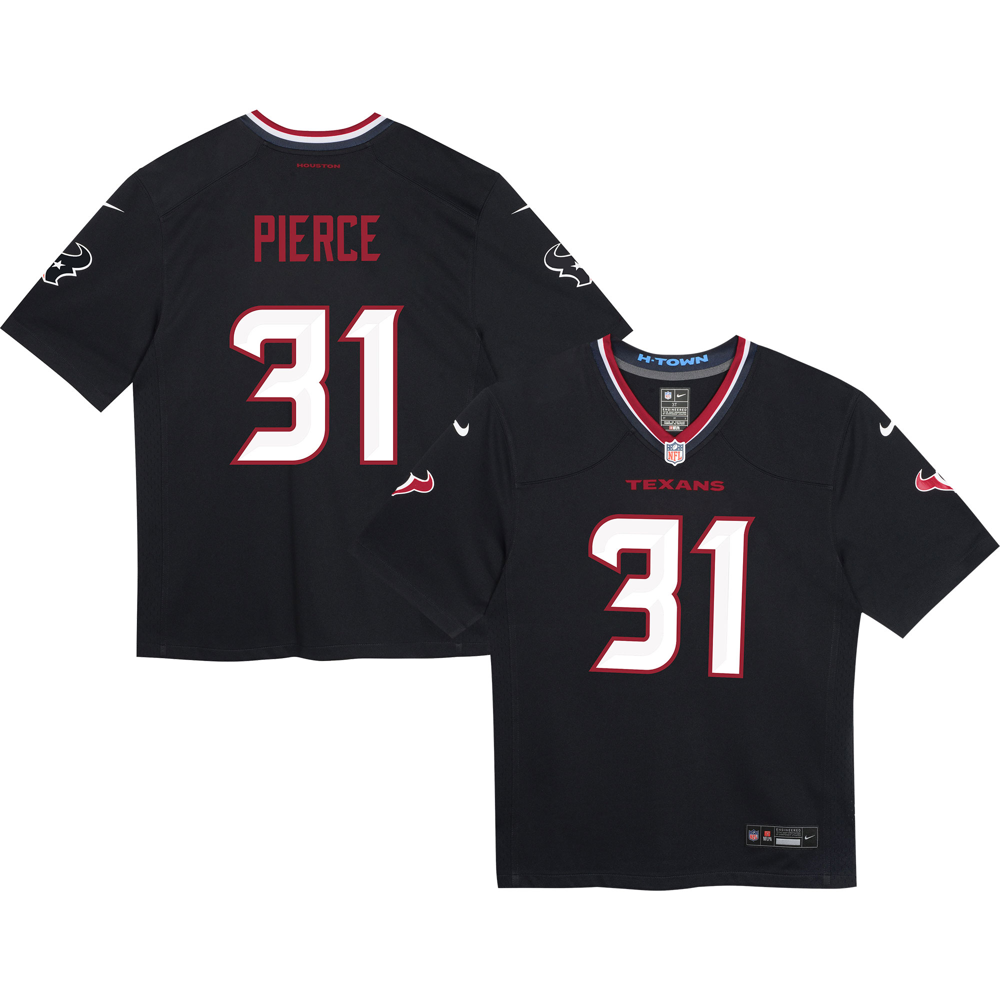 Preschool Houston Texans Dameon Pierce Navy Game Jersey JS3065 nicesnker