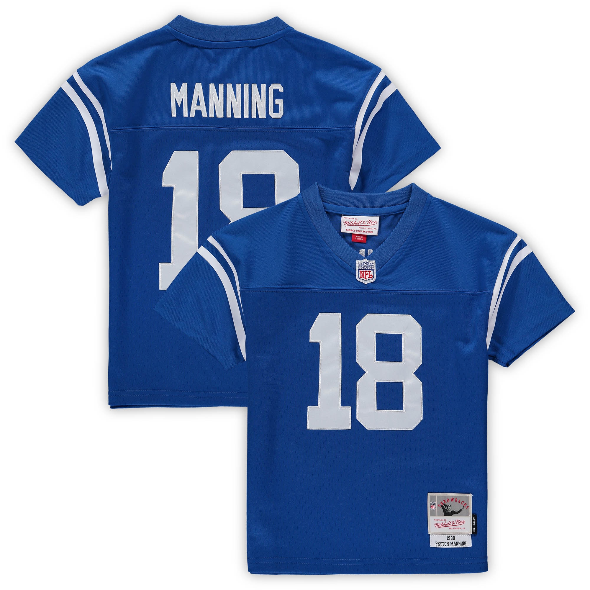 Preschool Indianapolis Colts Peyton Manning Mitchell & Ness Royal Retired Legacy Jersey JS5347 nicesnker