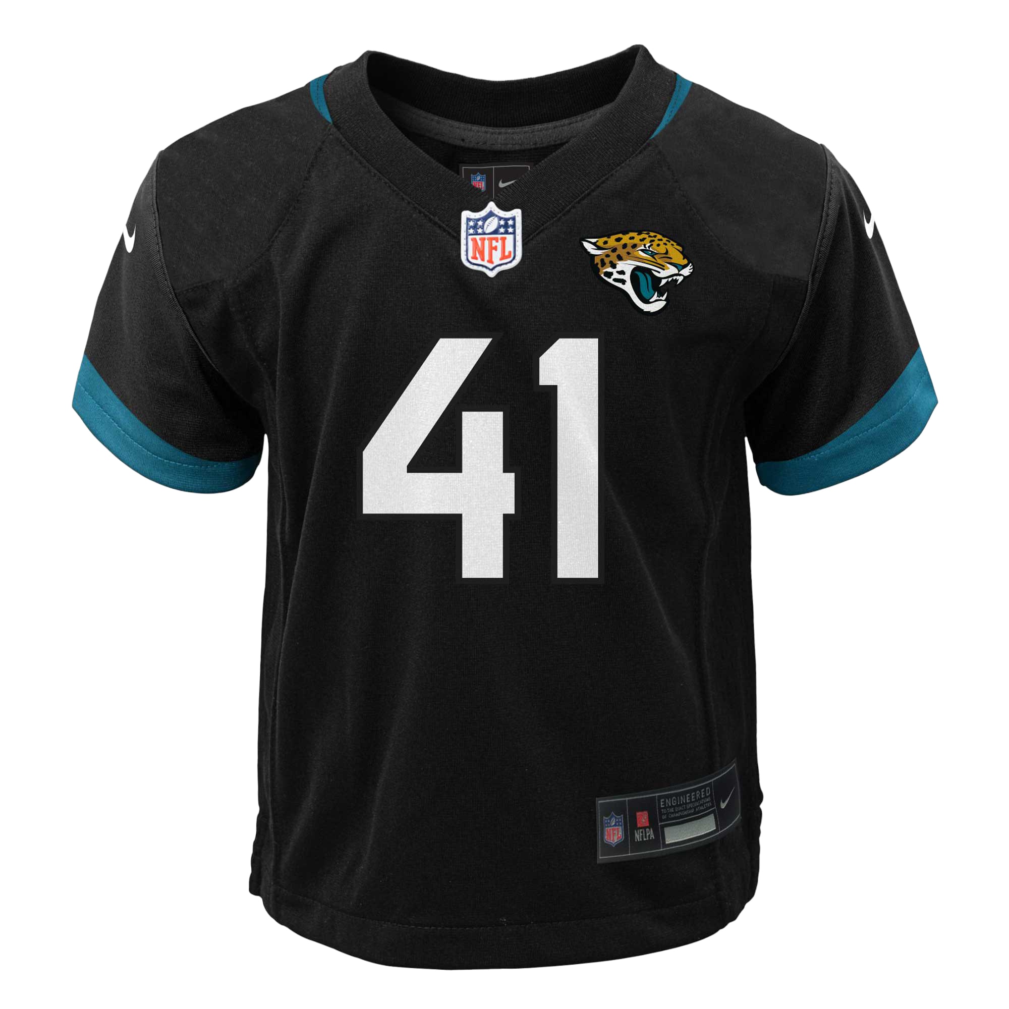 Alternative view of Preschool Jacksonville Jaguars Josh Hines-Allen Black Alternate Player Game Jersey JS1149 nicesnker