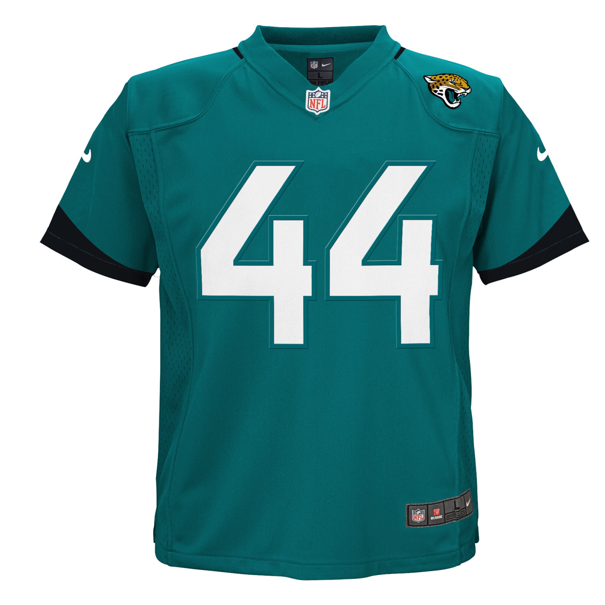 Alternative view of Preschool Jacksonville Jaguars Travon Walker Teal Game Jersey JS5874 nicesnker