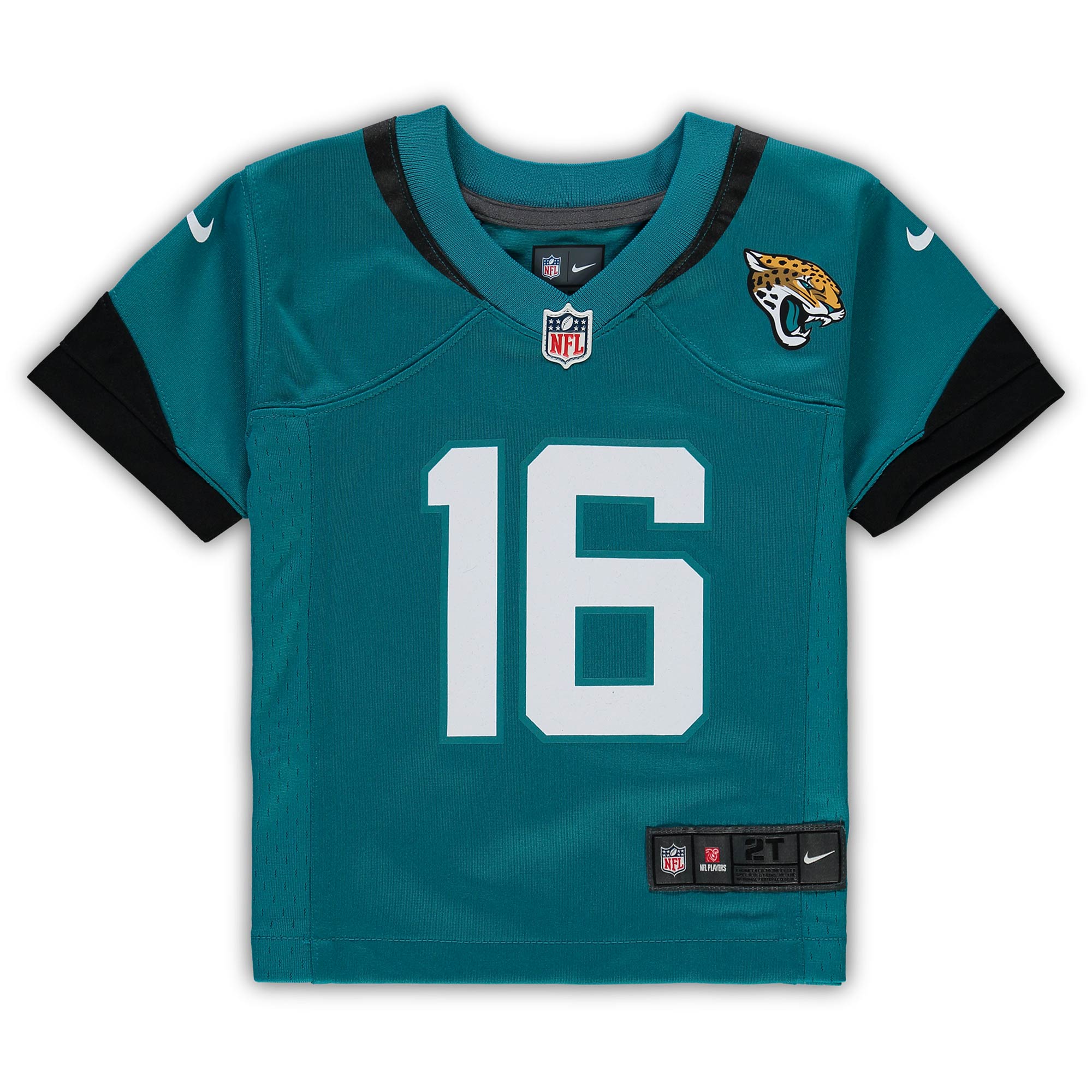 Alternative view of Preschool Jacksonville Jaguars Trevor Lawrence Teal Game Jersey JS5902 nicesnker