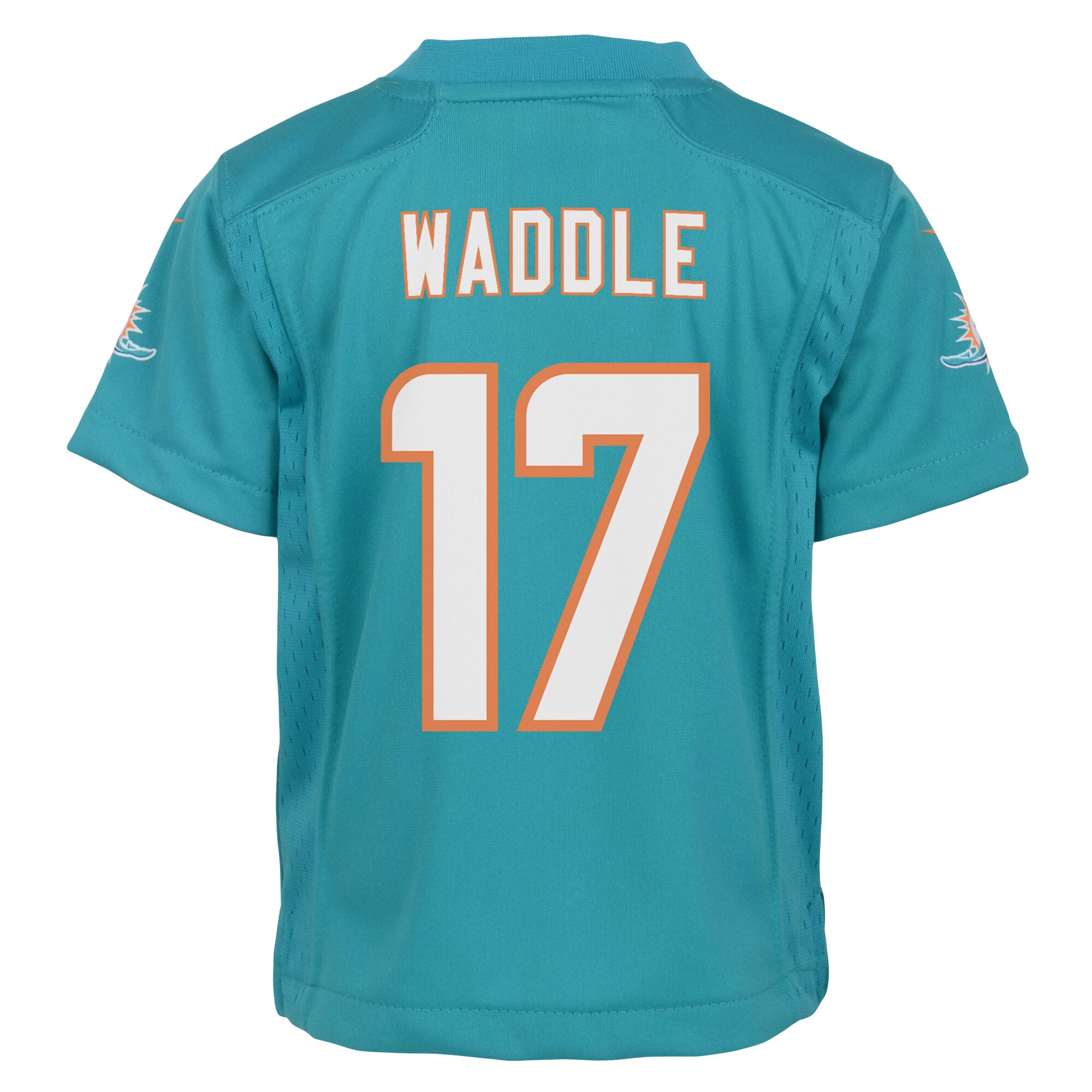 Preschool Miami Dolphins Jaylen Waddle Aqua Game Jersey JS3929 nicesnker - Image 3