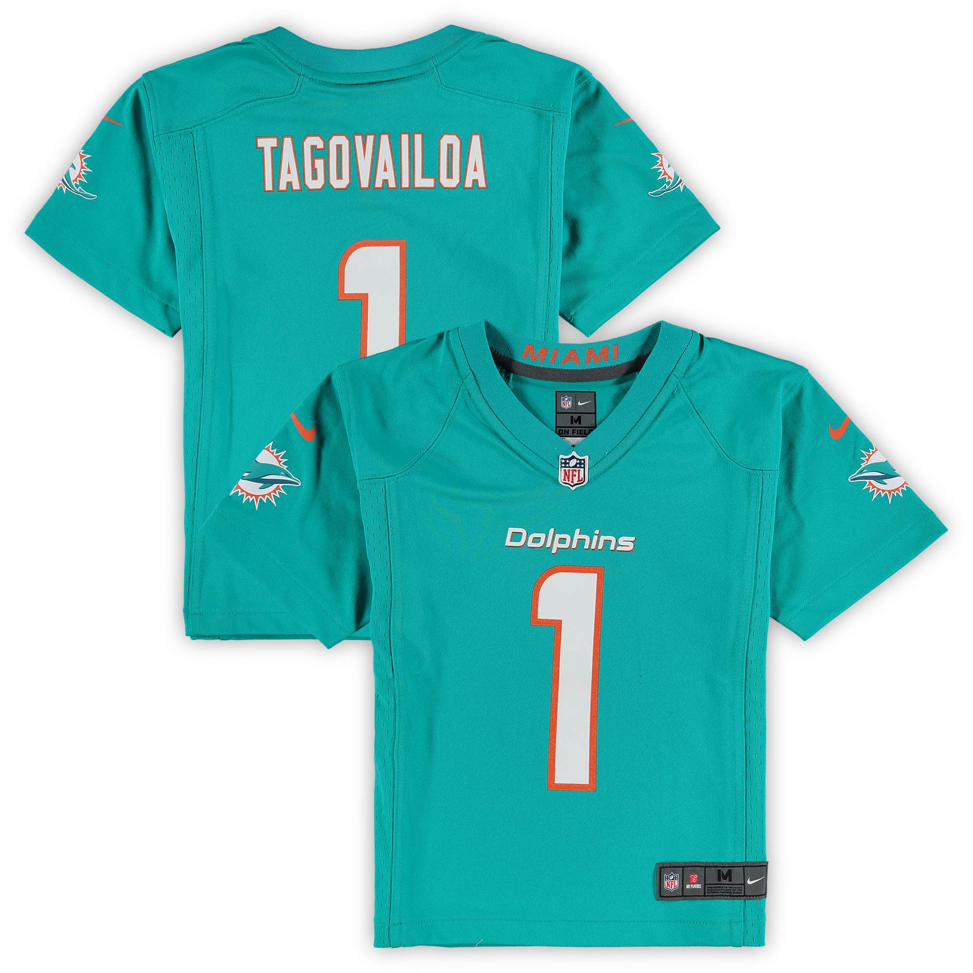 Preschool Miami Dolphins Tua Tagovailoa Aqua Game Jersey JS8433 nicesnker