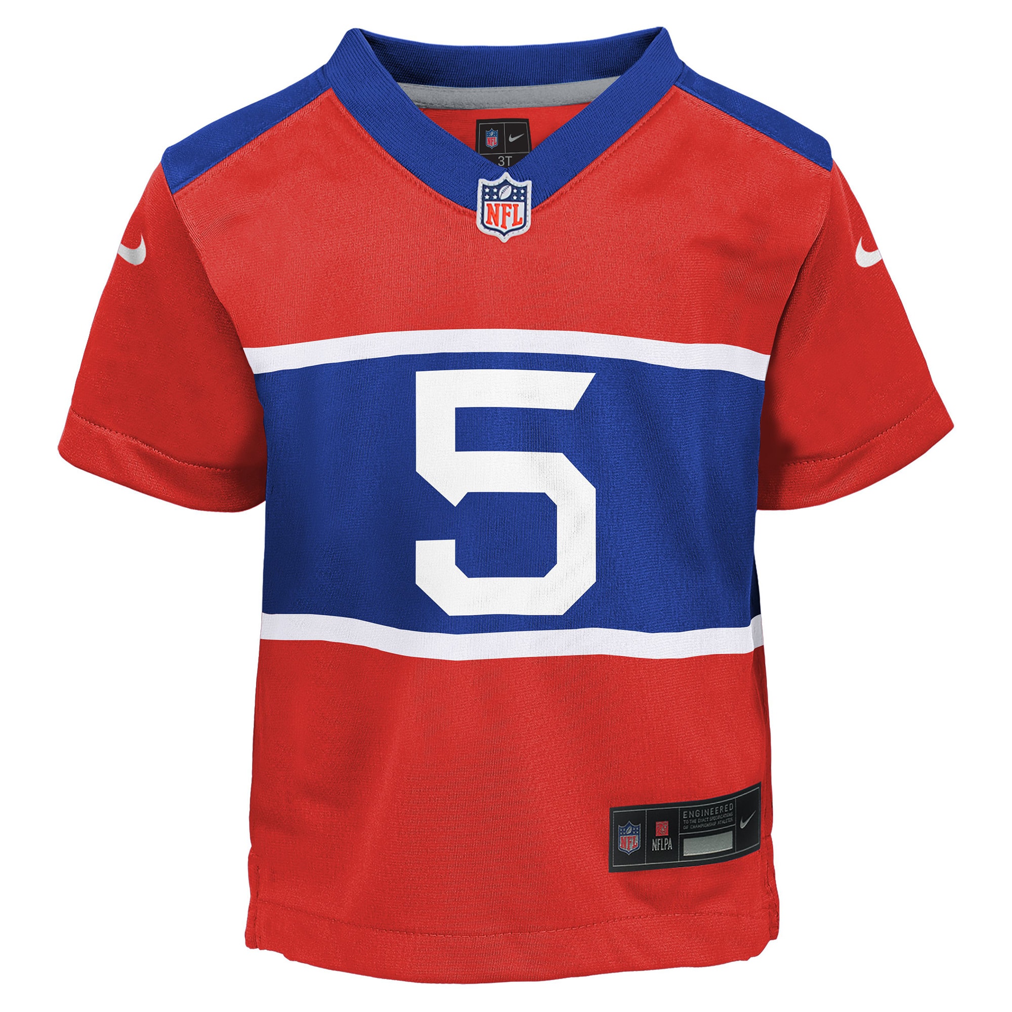 Alternative view of Preschool New York Giants Kayvon Thibodeaux Century Red Alternate Player Game Jersey JS1585 nicesnker