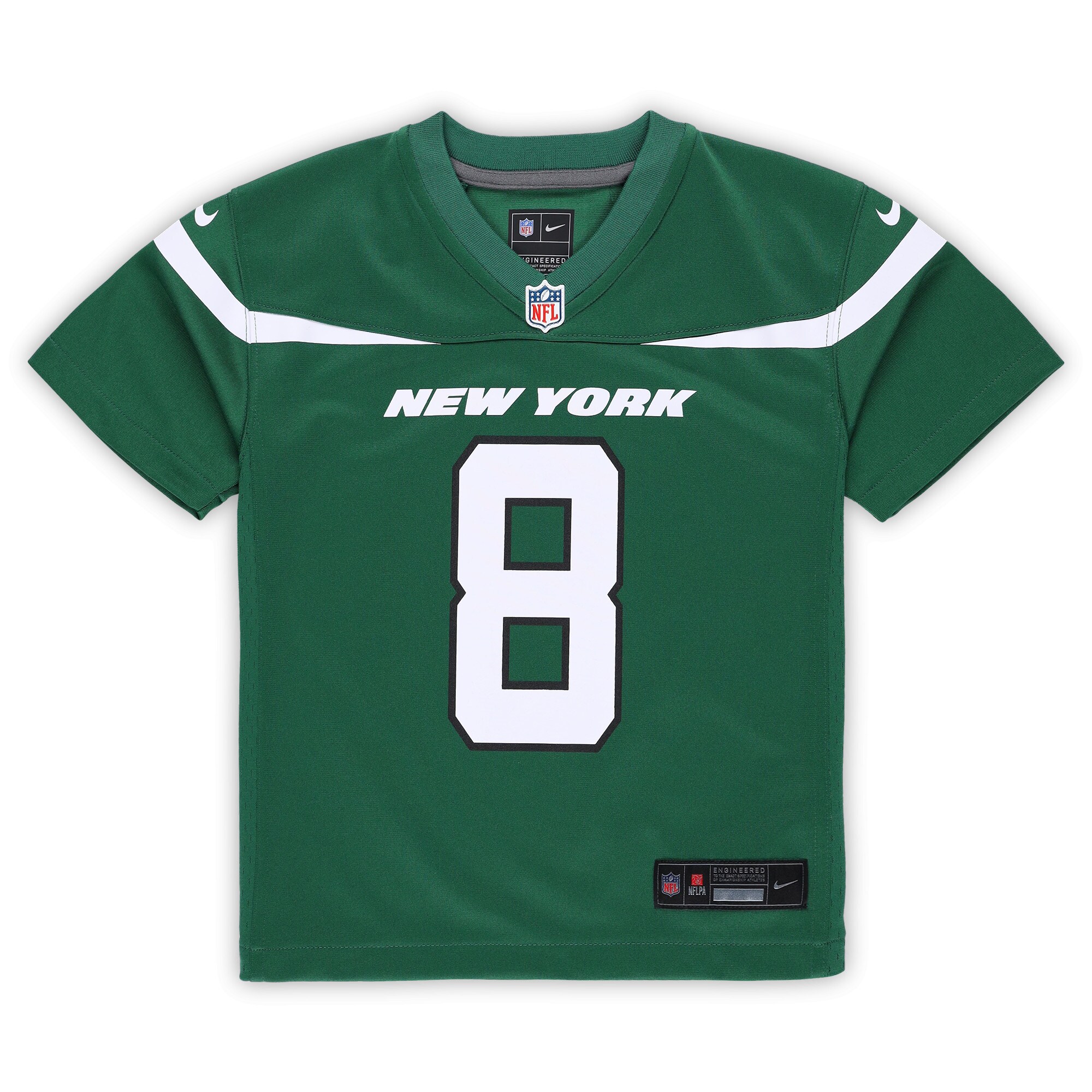 Alternative view of Preschool New York Jets Aaron Rodgers Gotham Green Game Jersey JS1400 nicesnker