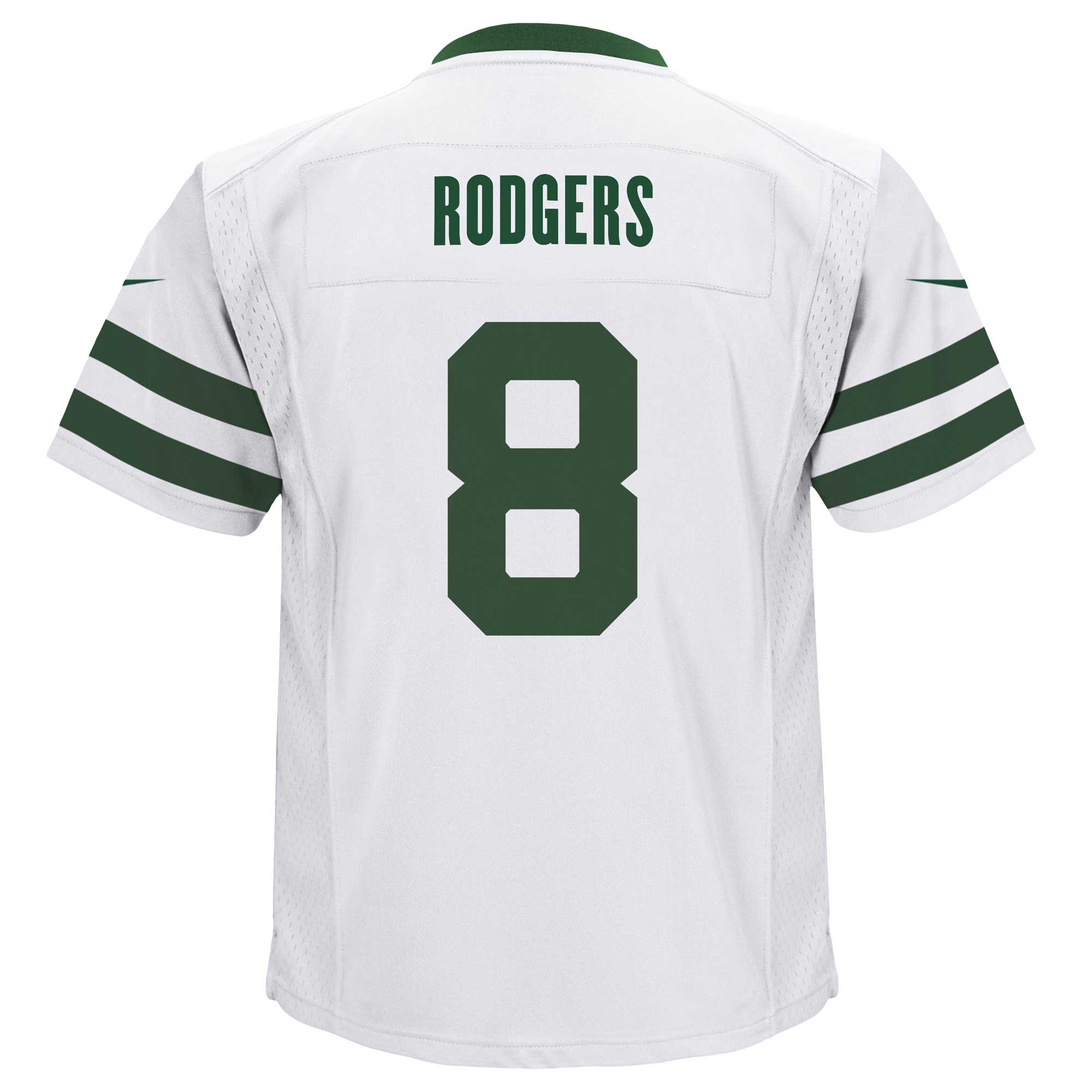 Preschool New York Jets Aaron Rodgers Legacy White Game Jersey JS1808 nicesnker - Image 3