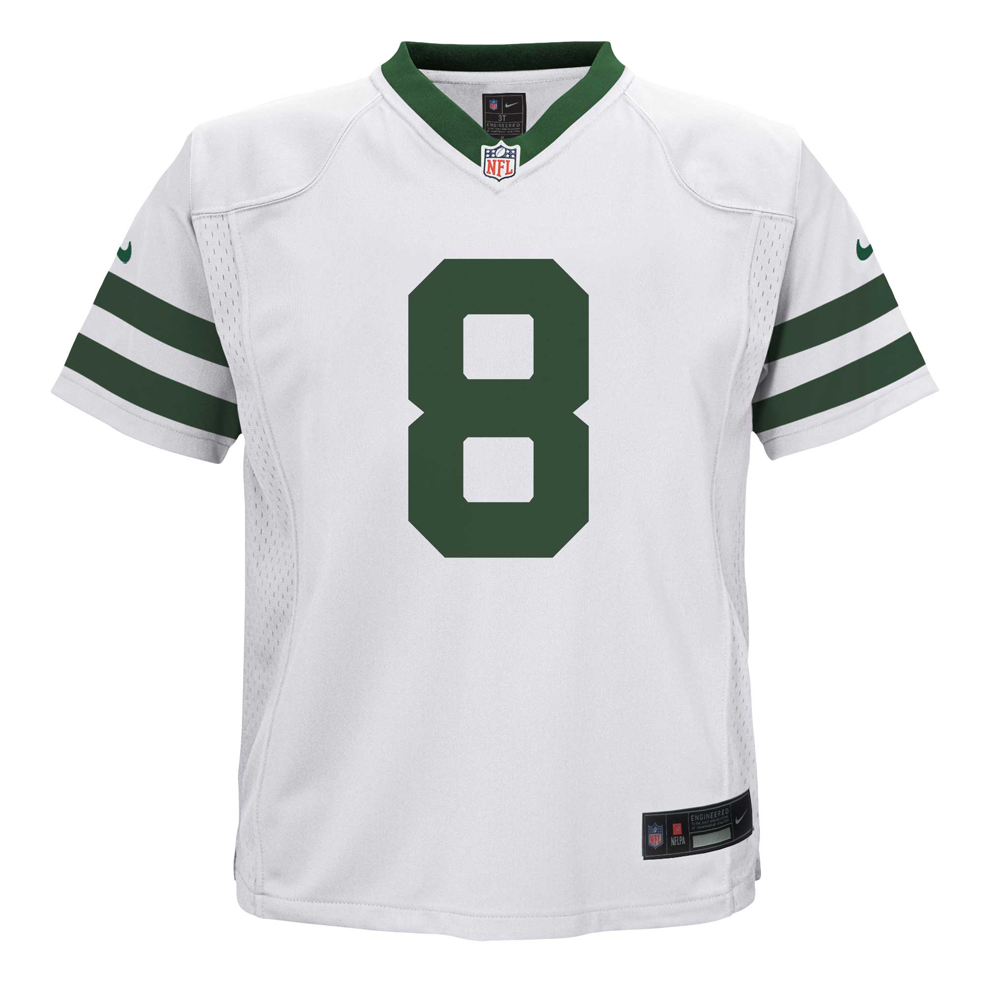 Alternative view of Preschool New York Jets Aaron Rodgers Legacy White Game Jersey JS1808 nicesnker