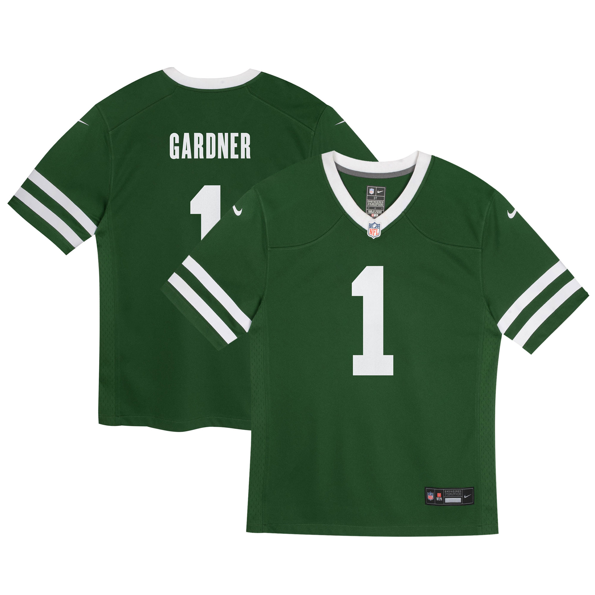 Preschool New York Jets Ahmad Sauce Gardner Legacy Green Game Jersey JS7397 nicesnker
