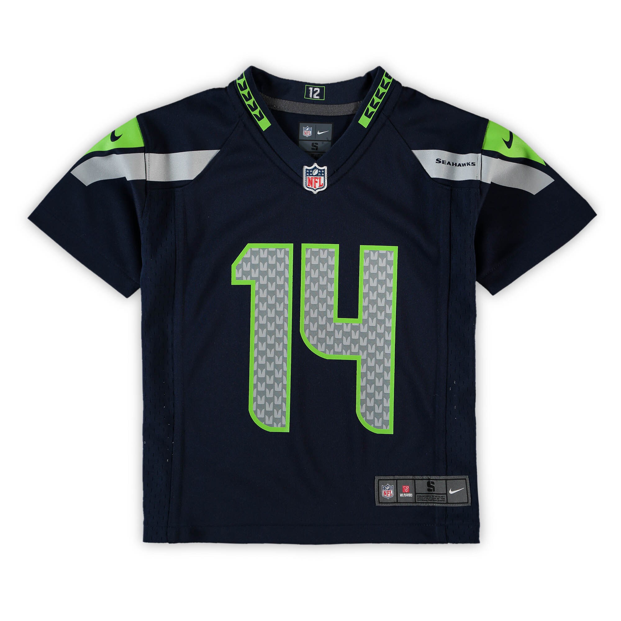 Alternative view of Preschool Seattle Seahawks DK Metcalf Navy Game Jersey JS2659 nicesnker