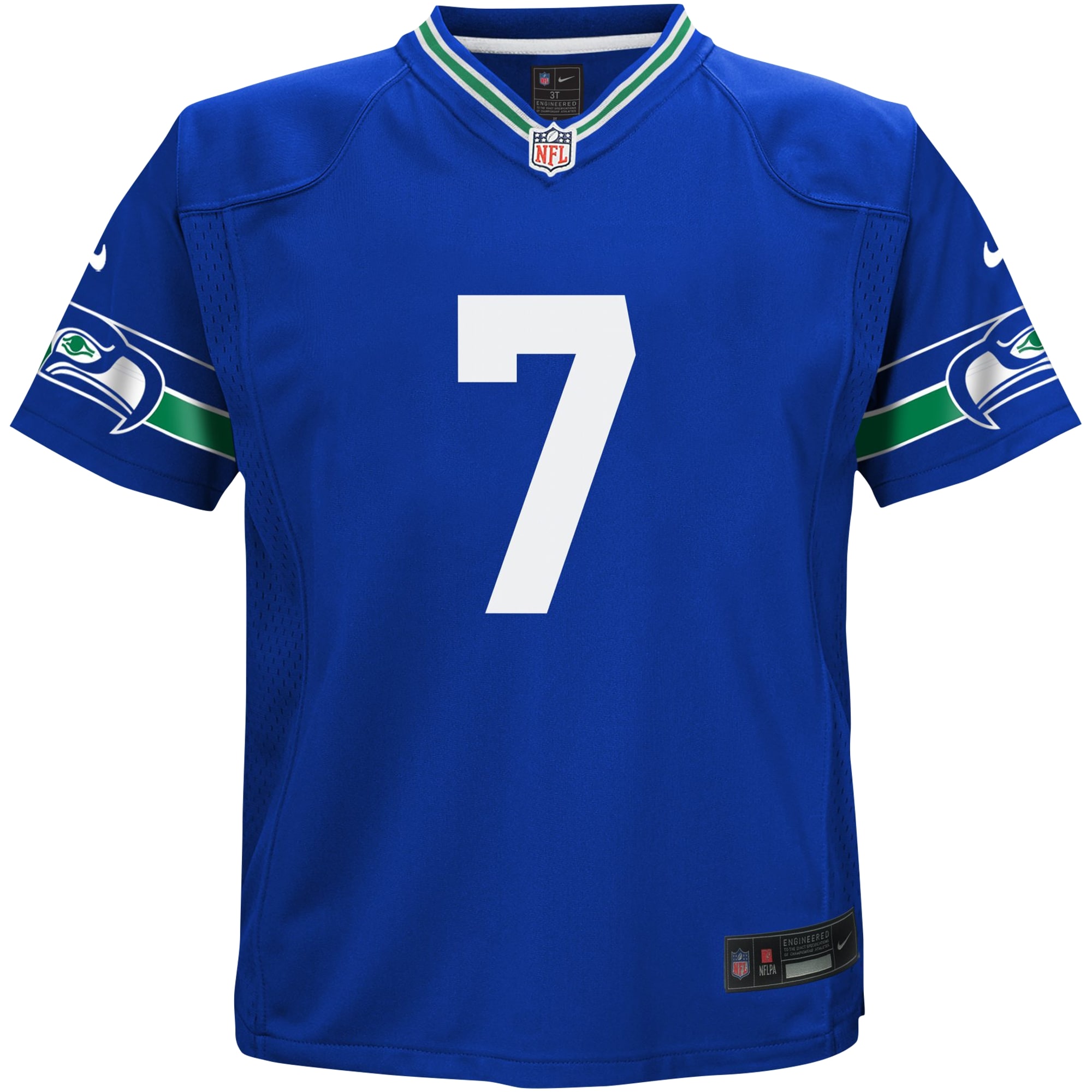 Alternative view of Preschool Seattle Seahawks Geno Smith Royal Game Jersey JS4821 nicesnker