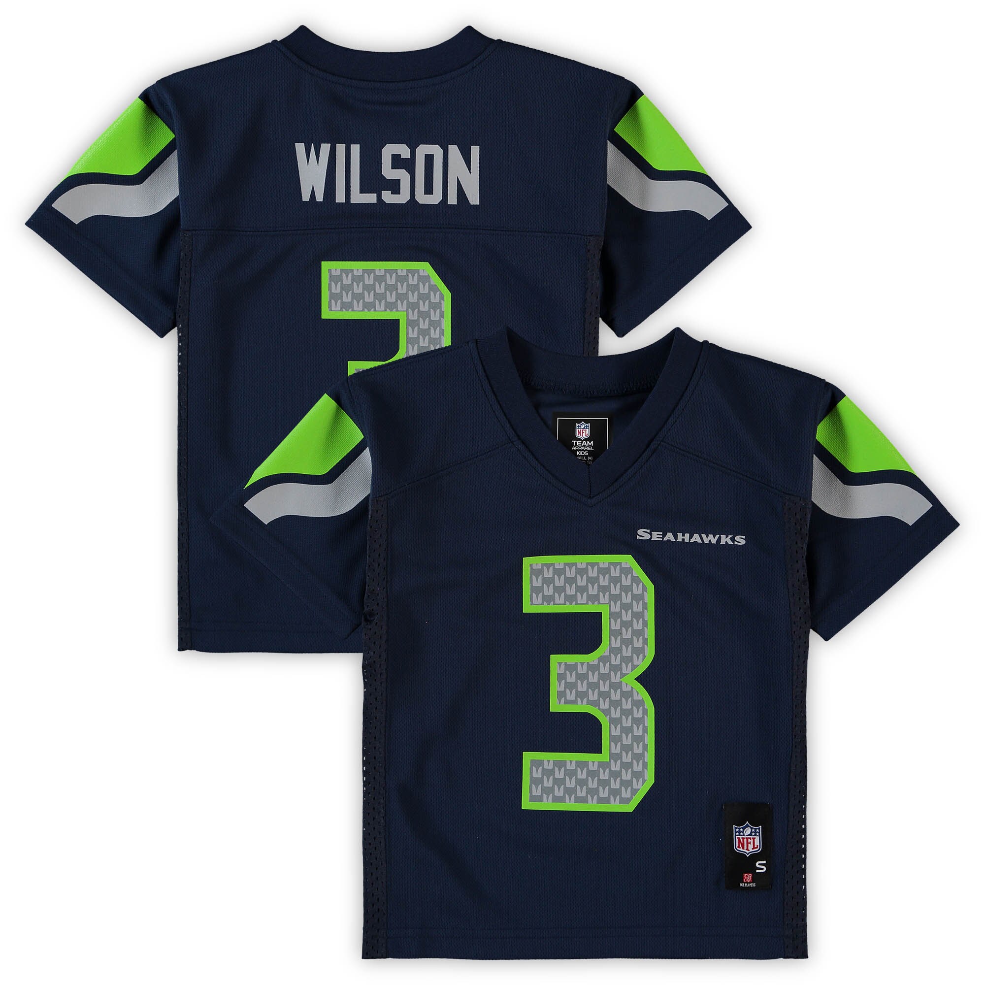 Preschool Seattle Seahawks Russell Wilson College Navy Player Jersey JS5207 nicesnker