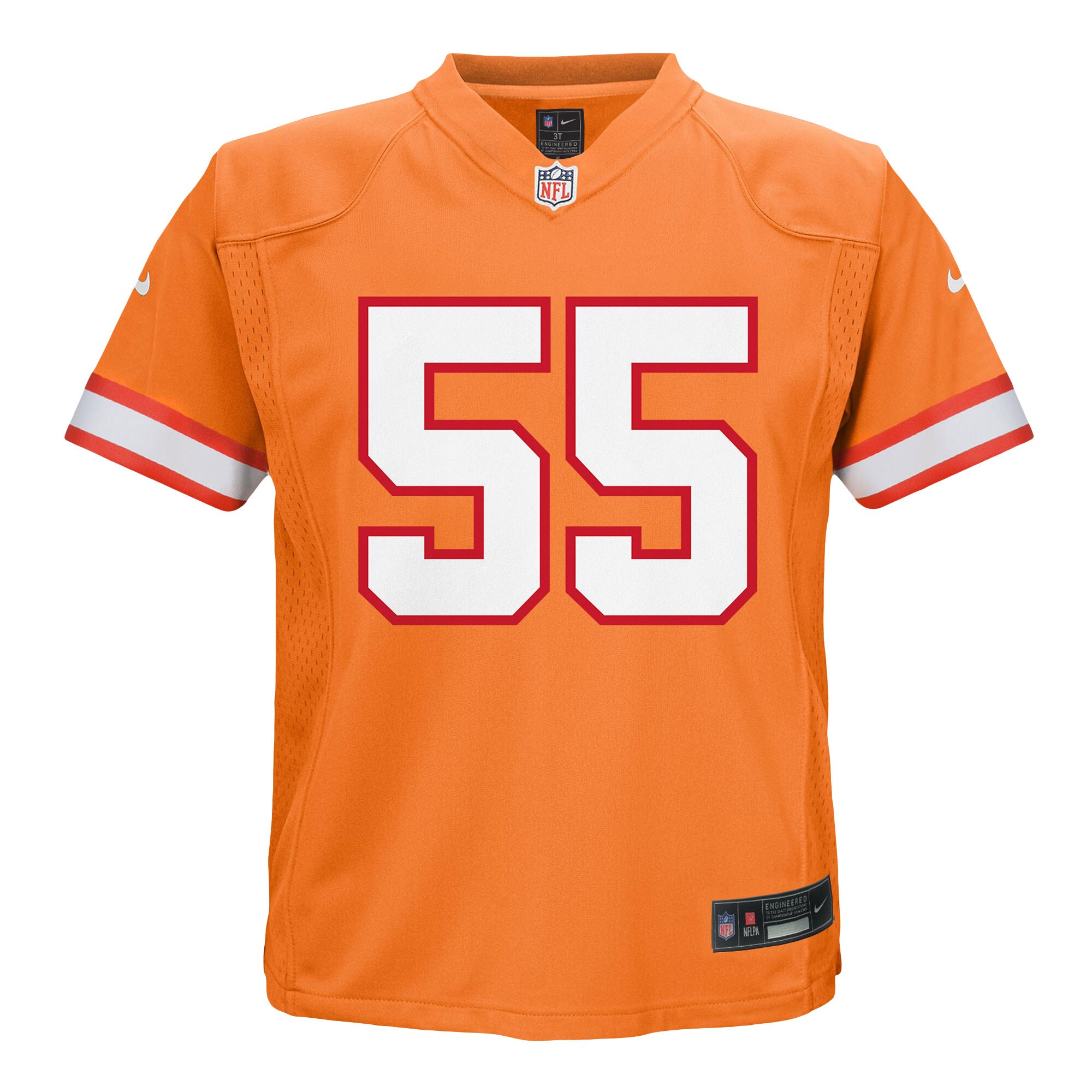 Alternative view of Preschool Tampa Bay Buccaneers Derrick Brooks Orange Retired Player Game Jersey JS8512 nicesnker